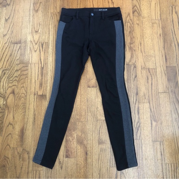 DKNY Black Gray Tuxedo Stripe Stretchy Skinny Jeggings Pants Women’s Sz. 2 - Picture 1 of 5